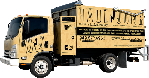 HaulNJunk dumpster rental truck
